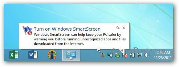 إخطار بالون SmartScreen