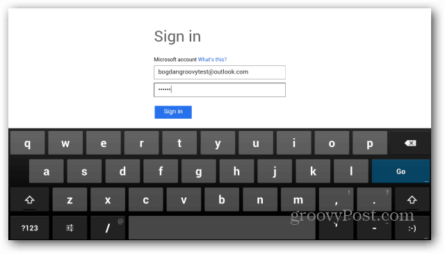 تطبيق Outlook.com Android يضيف حساب تسجيل الدخول