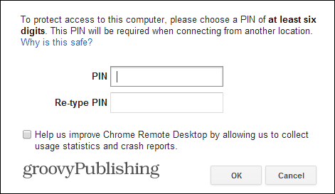 رقم التعريف الشخصي لجهاز كمبيوتر سطح المكتب البعيد من Chrome