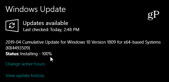 نظام التشغيل Windows 10 1809 KB4493509