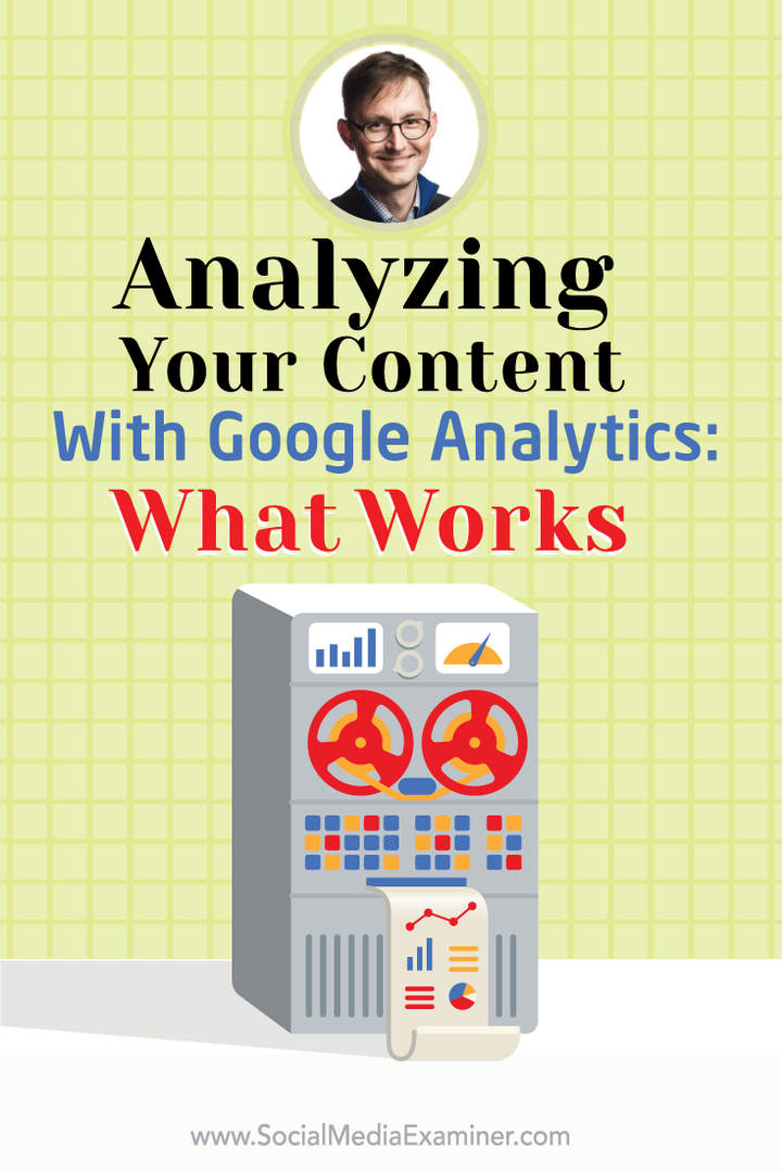 تحليل المحتوى الخاص بك باستخدام Google Analytics: كيفية معرفة ما ينجح: ممتحن الوسائط الاجتماعية