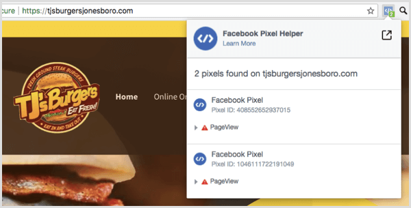 استخدم امتداد Facebook Pixel Helper لمعرفة ما إذا كان البكسل يعمل أم لا.
