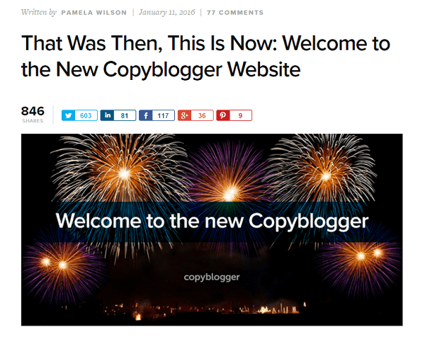تعود تعليقات Copyblogger