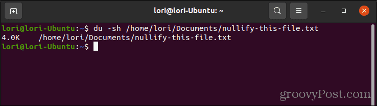 استخدام أمر du للتحقق من حجم الملف في Linux