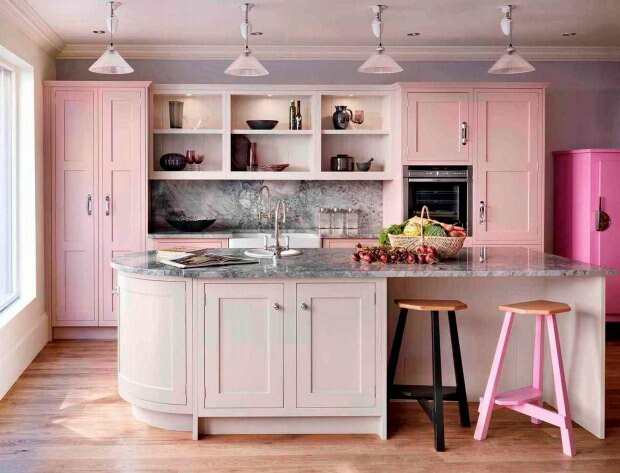ديكور المطبخ الوردي