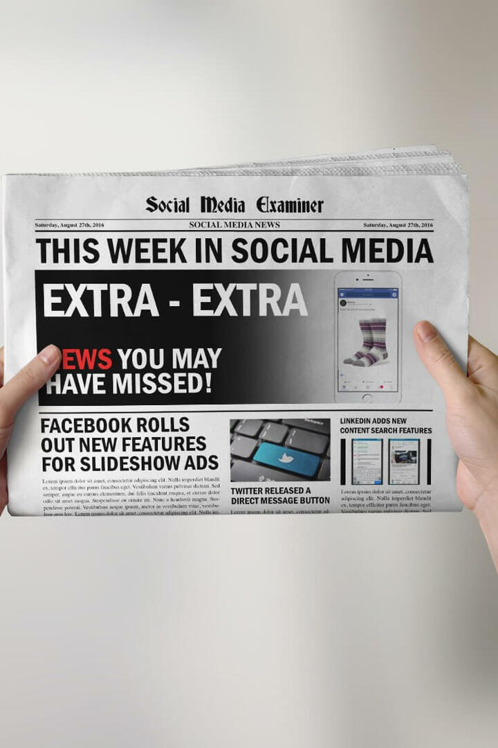 تحسينات إعلانات عرض الشرائح على Facebook: هذا الأسبوع في وسائل التواصل الاجتماعي: ممتحن وسائل التواصل الاجتماعي