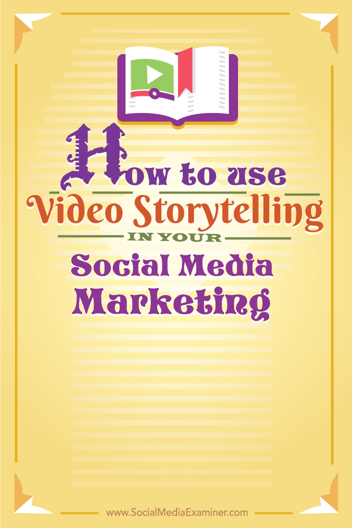 كيفية استخدام سرد القصص بالفيديو في التسويق عبر وسائل التواصل الاجتماعي: ممتحن وسائل التواصل الاجتماعي