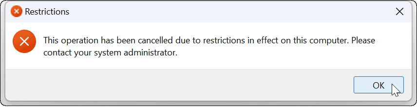 منع المستخدمين من الإعدادات في Windows 11