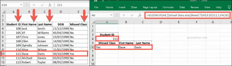 صيغة VLOOKUP تشير إلى مصنفات Excel متعددة