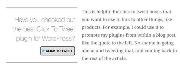 يتيح لك المكون الإضافي Better Click to Tweet WordPress إدراج مربعات النقر للتغريد في منشورات مدونتك.