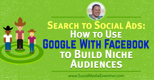 البحث في الإعلانات الاجتماعية: كيفية استخدام Google مع Facebook لبناء جماهير متخصصة تعرض رؤى من Shane Sams في Podcast التسويق عبر وسائل التواصل الاجتماعي.