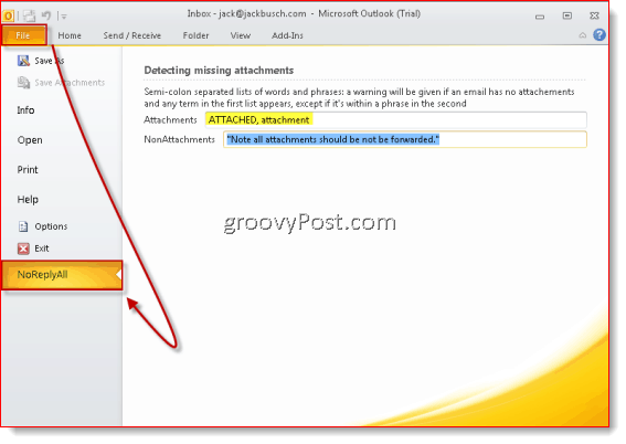 كيفية إضافة لا رد على الكل ولا إعادة توجيه إلى Outlook 2007 و Outlook 2010