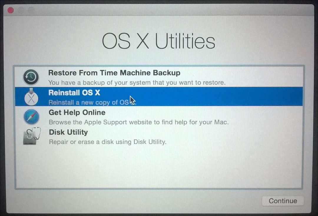 أعد تثبيت OS X