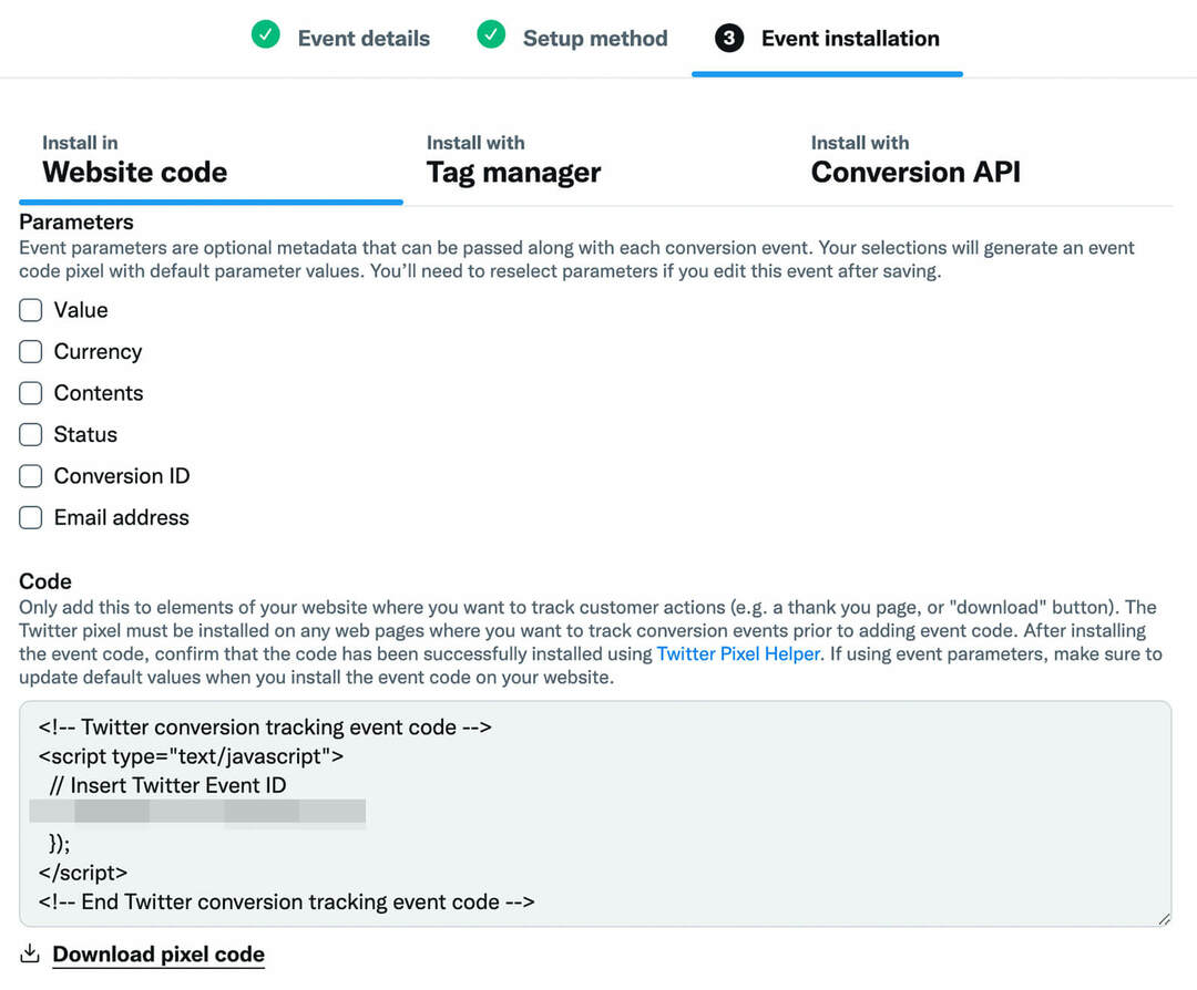 how-to-install-conversion-events-using-twitter-pixel-select-event-with-code-select-parameters-example-10