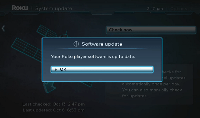 تحديث برنامج Roku