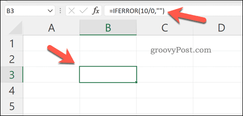 صيغة IFERROR في Excel