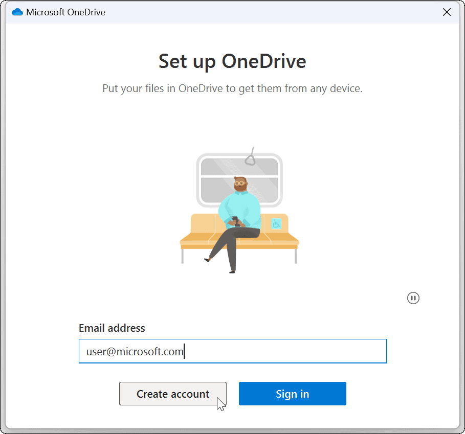 أعد ربط حساب OneDrive