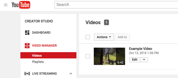 يمكنك العثور على مدير الفيديو في استوديو مبدعي YouTube.