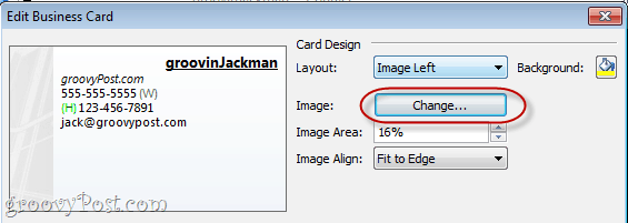 تصميم بطاقات العمل في Outlook 2010