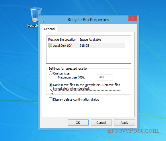 نصيحة Windows: حذف الملفات على الفور من سلة المحذوفات