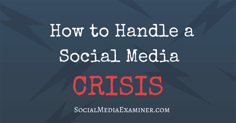 التعامل مع أزمة وسائل التواصل الاجتماعي