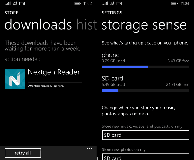 انقل التطبيقات من بطاقة SD إلى الهاتف على Windows Phone 8.1