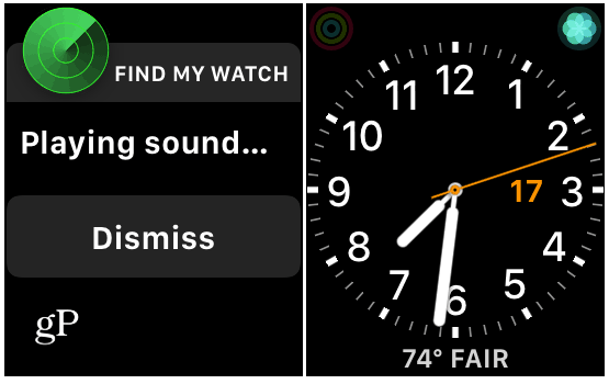 ابحث عن تنبيه صوت Apple Watch