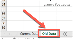 علامات تبويب أوراق Excel