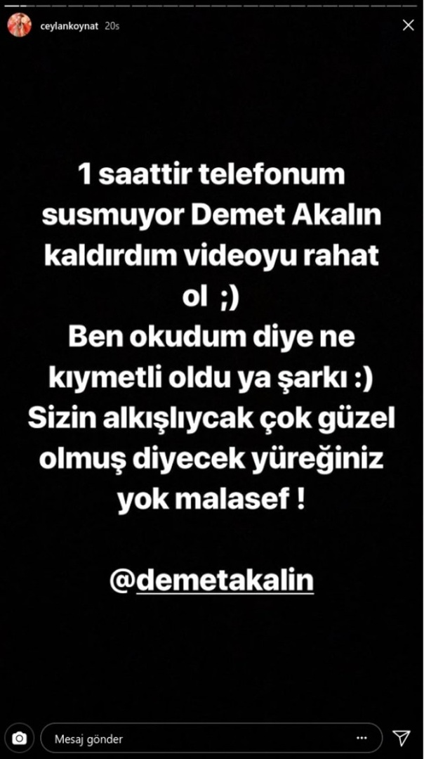 يمنع Ceyla Koynat ، الذي يقرأ الأغنية من Demet Akalın مرة أخرى!