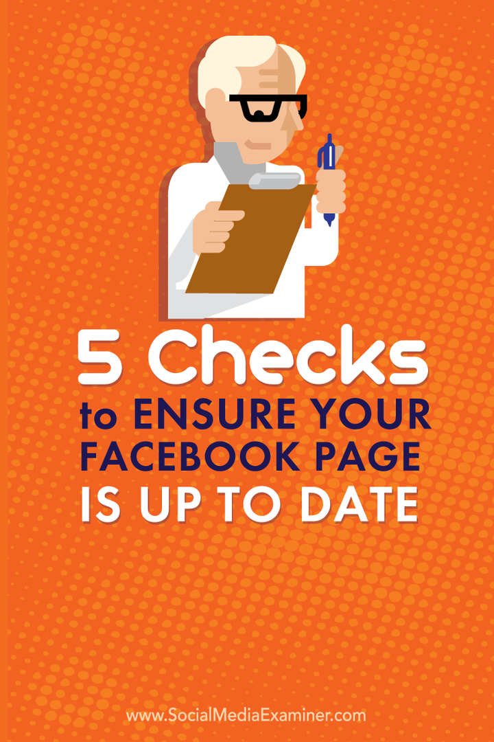 5 عمليات فحص للتأكد من أن صفحتك على Facebook محدثة: ممتحن وسائل التواصل الاجتماعي