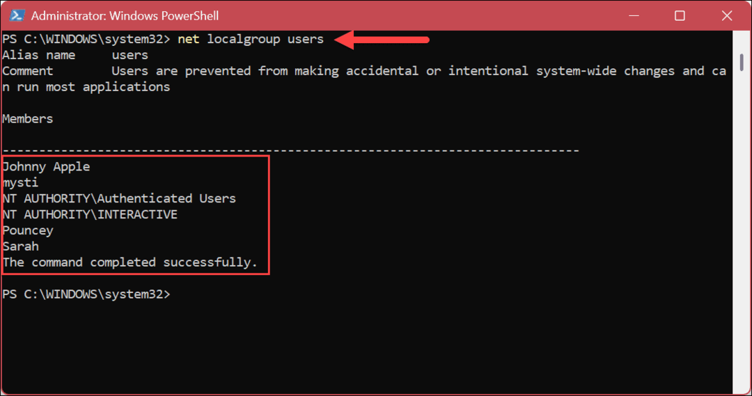 حدد نوع حساب المستخدم في Windows 11