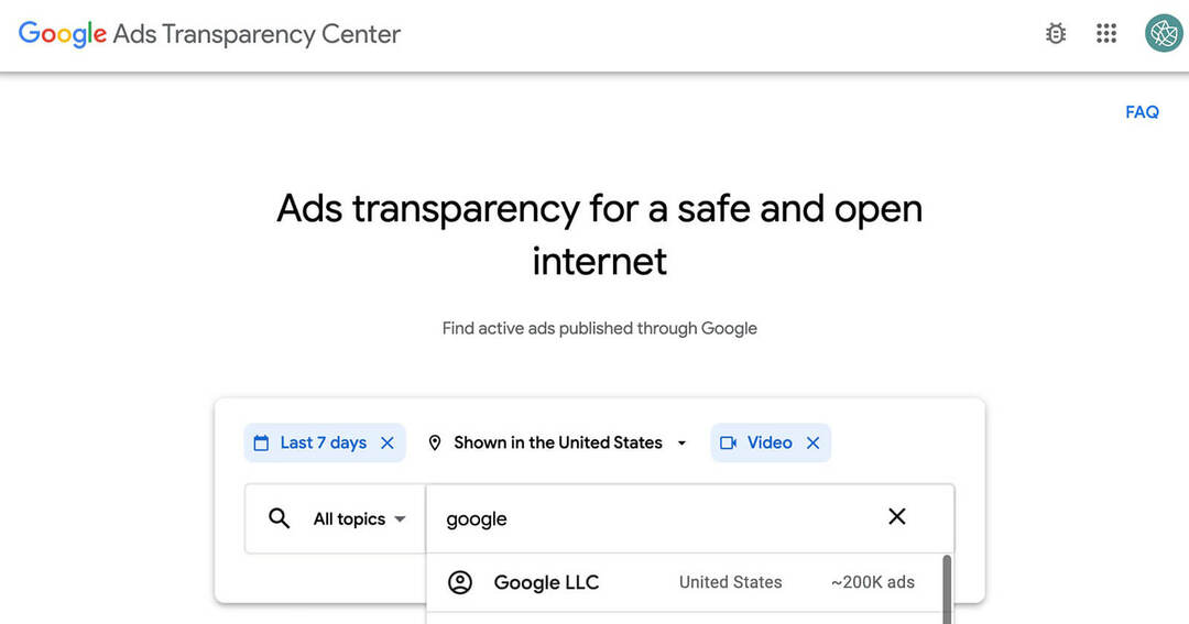 كيف تبحث عن منافسيك باستخدام مركز شفافية إعلانات Google: ممتحن وسائل التواصل الاجتماعي