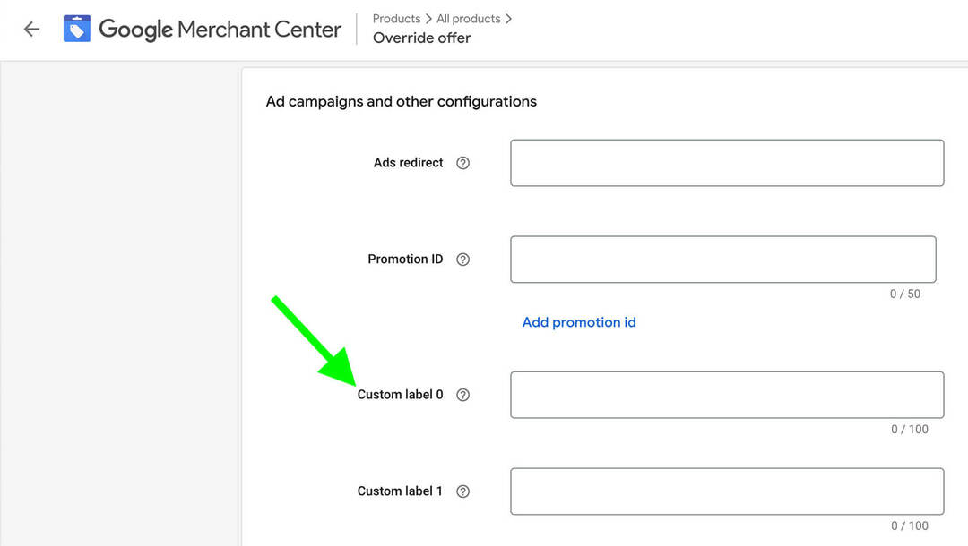 how-to-set-up-a-product-feed-in-google-merchant-center-using-youtube-ad-campaign-for-shoppable-ad-campaign-and-other-configurations-add-five-custom- labels-add-products-to-ads-example-12