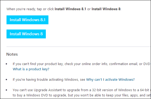 صفحة تنزيل Windows 8.1