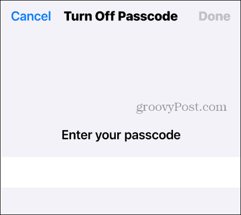 قم بتعطيل رمز المرور على جهاز iPhone الخاص بك
