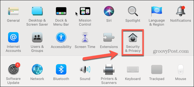أمان وخصوصية mac
