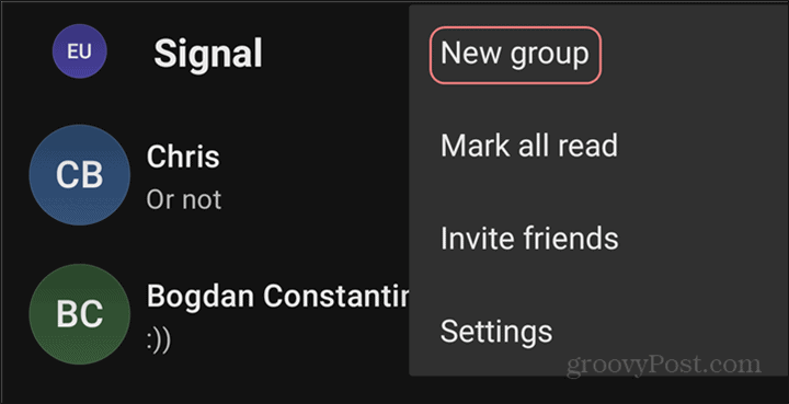 WhatsApp إلى مجموعات Signal جديد