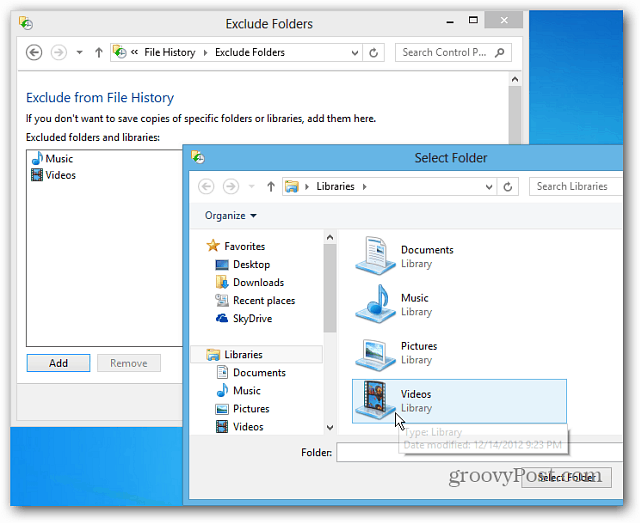 تكوين سجل ملفات Windows 8 لاستعادة الملفات المحذوفة