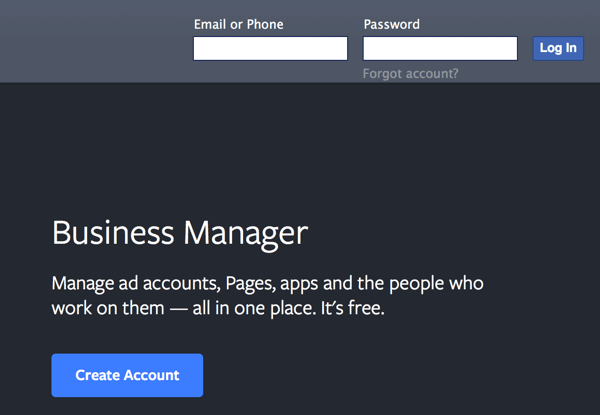 facebook business manager انشاء حساب
