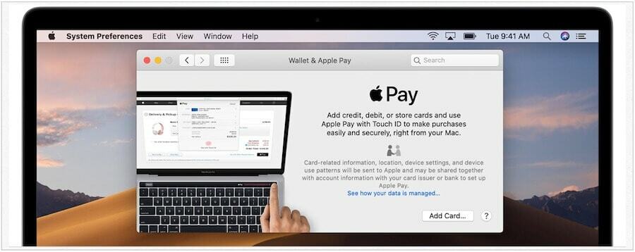 يضيف macOS Apple Pay