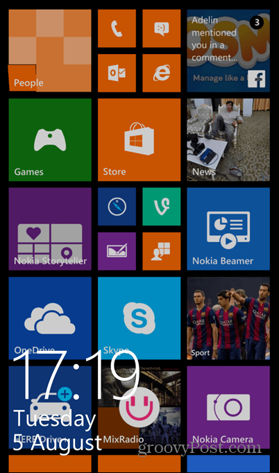 قفل شاشة Windows Phone 8.1 قيد التشغيل