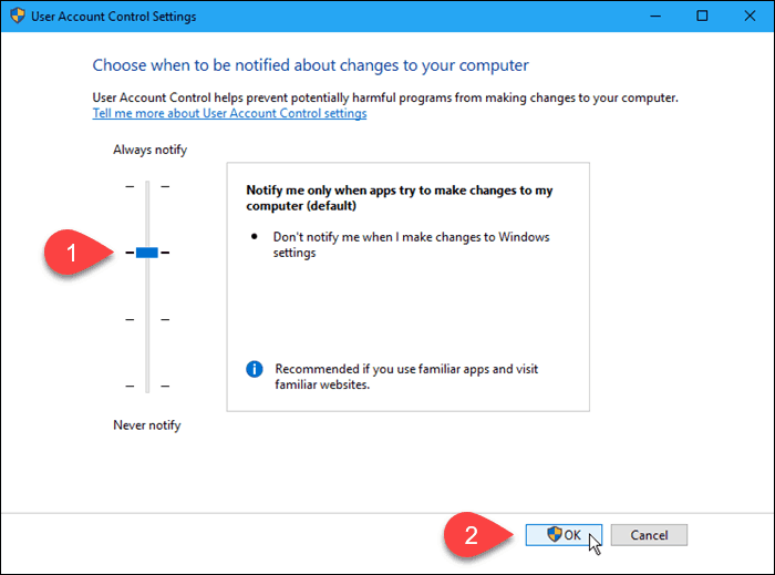 كيفية تعطيل أو تعديل إعدادات التحكم في حساب المستخدم (UAC) في Windows