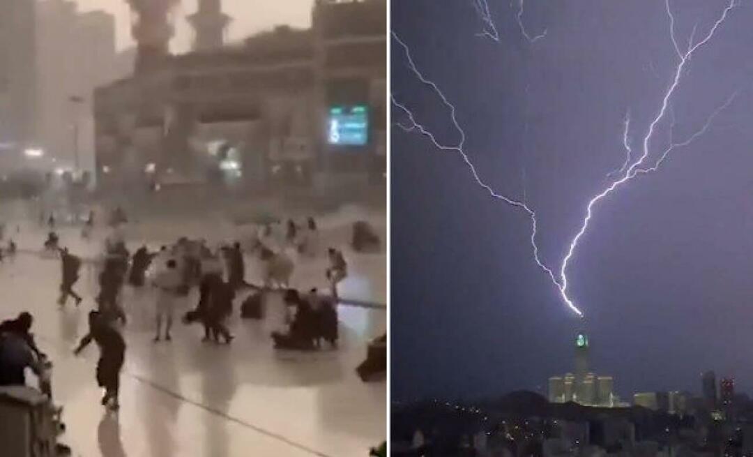 "سوبر سيل" شوهدت في مكة بعد الأمطار الغزيرة والعواصف!
