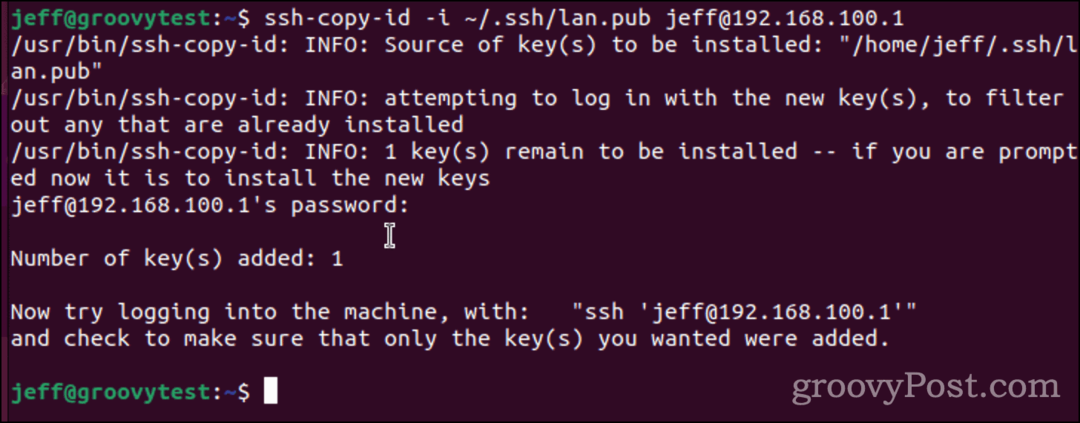 نسخ مفتاح SSH الخاص بك