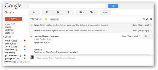 كيفية تمكين عرض المحادثة مثل Gmail في ثندربرد