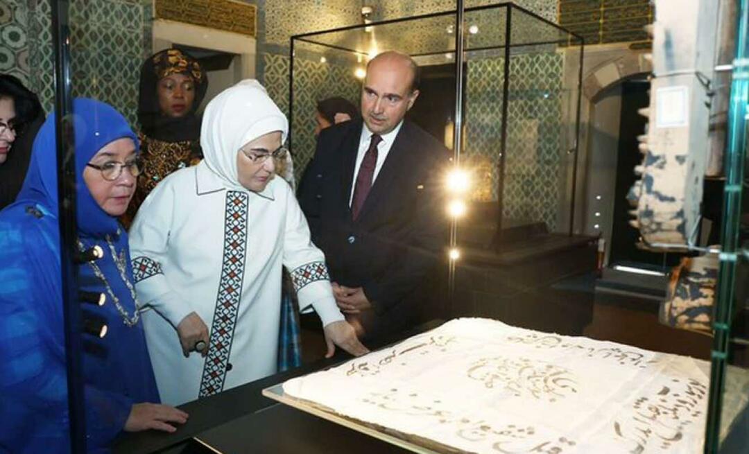قامت السيدة الأولى أردوغان بزيارة هادفة إلى قصر توبكابي مع زوجات رؤساء الدول