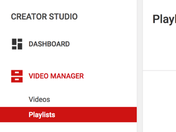 افتح قائمة التشغيل الخاصة بك في Creator Studio وانقر فوق تحرير.