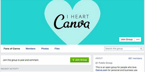 مجموعة canva facebook