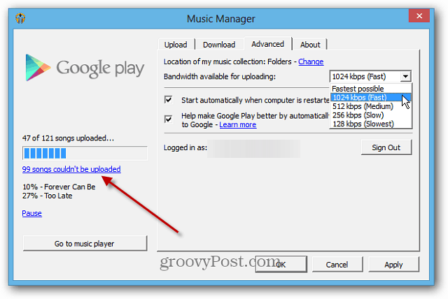 كيفية استخدام خدمة Google Music Scan and Match