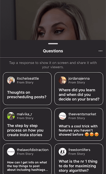 سؤال وجواب على قصص Instagram